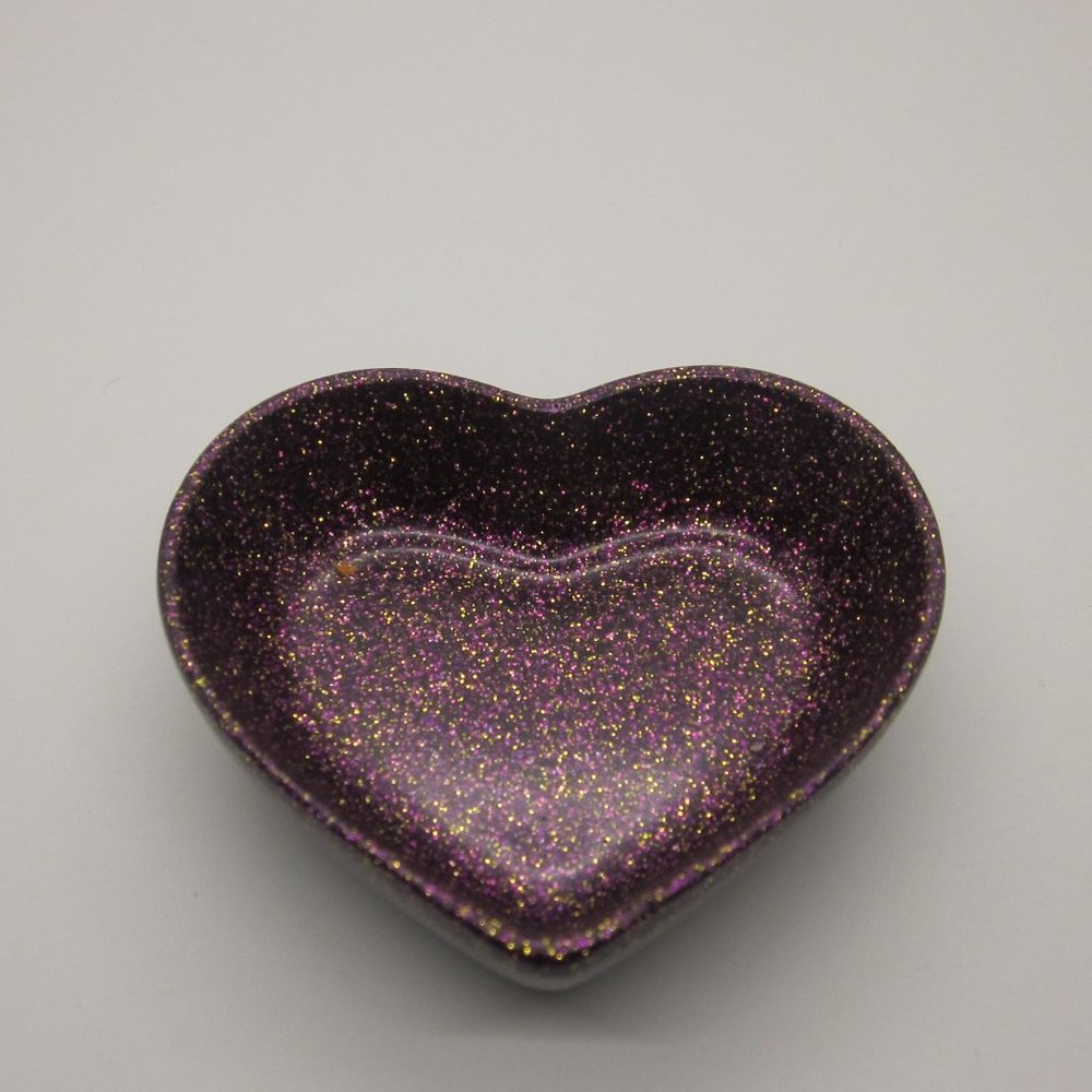 Purple Shimmer Small Heart Trinket Bowl.